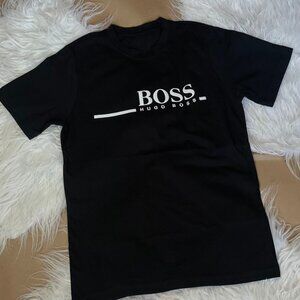Hugo Boss Logo Graphic Black Cotton T-shirt